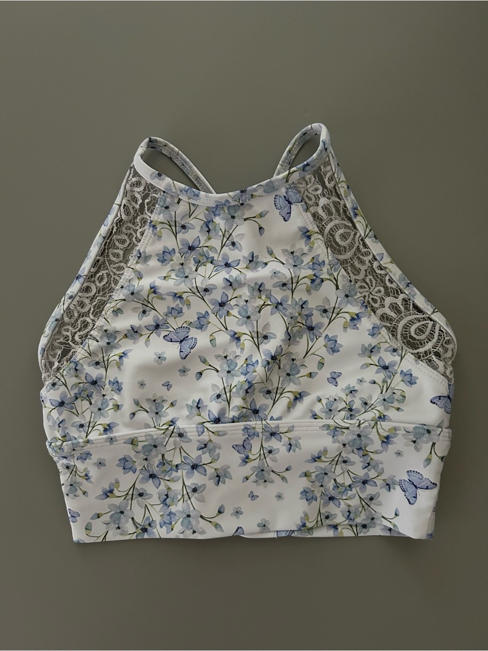 Boutique Floral & Butterfly DanceWear Top Child Medium